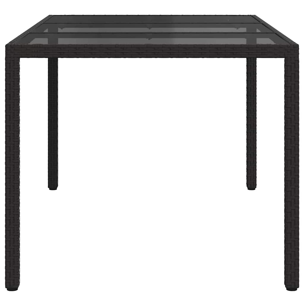 Tavolo da Pranzo da Giardino Nero 150 x 90 x 75 cm polyrattan