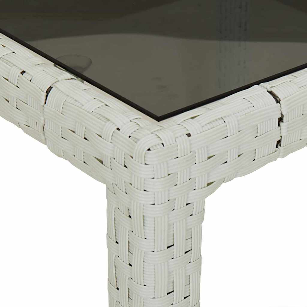 Tavolo da Giardino Bianco 150 x 90 x 75 cm polyrattan | homemem39