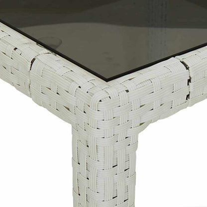 Tavolo da Giardino Bianco 150 x 90 x 75 cm polyrattan