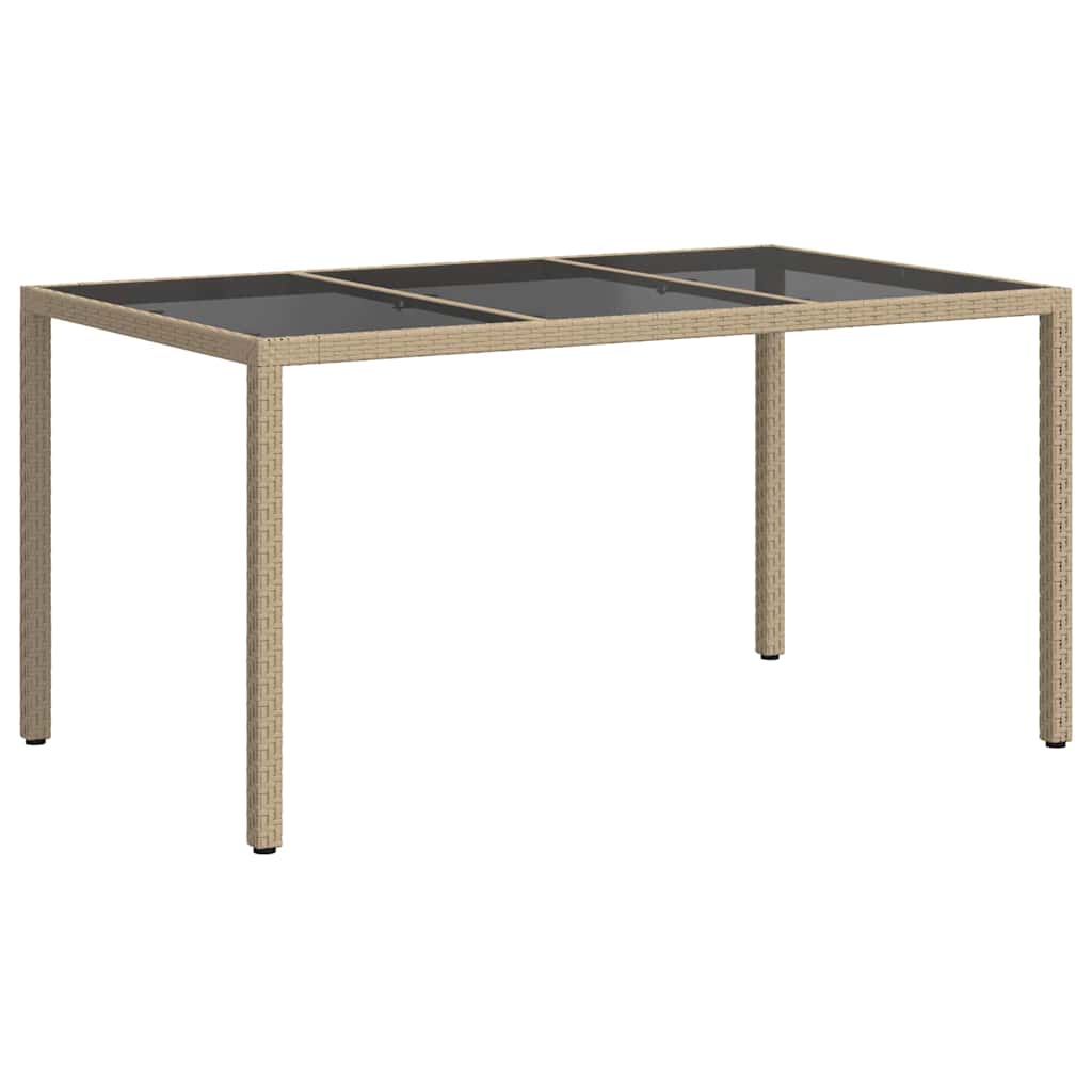 Tavolo da Giardino Beige 150 x 90 x 75 cm polyrattan | homemem39