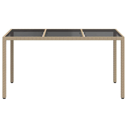 Tavolo da Giardino Beige 150 x 90 x 75 cm polyrattan | homemem39