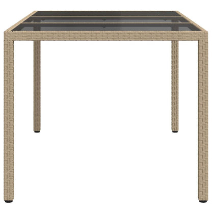Tavolo da Giardino Beige 150 x 90 x 75 cm polyrattan | homemem39