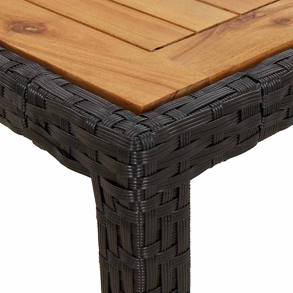 Tavolo da Giardino Nero 150 x 90 x 75 cm polyrattan | homemem39