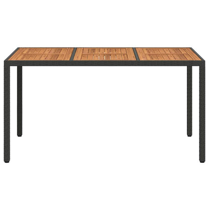 Tavolo da Giardino Nero 150 x 90 x 75 cm polyrattan | homemem39