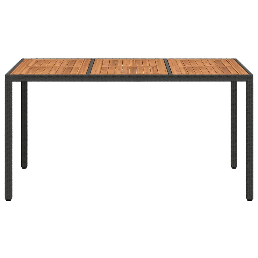 Tavolo da Giardino Nero 150 x 90 x 75 cm polyrattan