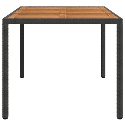 Tavolo da Giardino Nero 150 x 90 x 75 cm polyrattan | homemem39