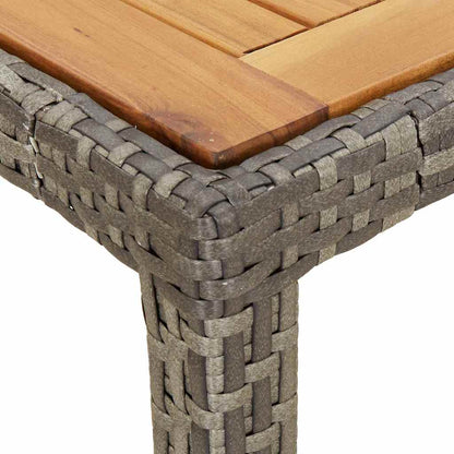 Tavolo da Pranzo da Giardino Grigio 150 x 90 x 75 cm polyrattan