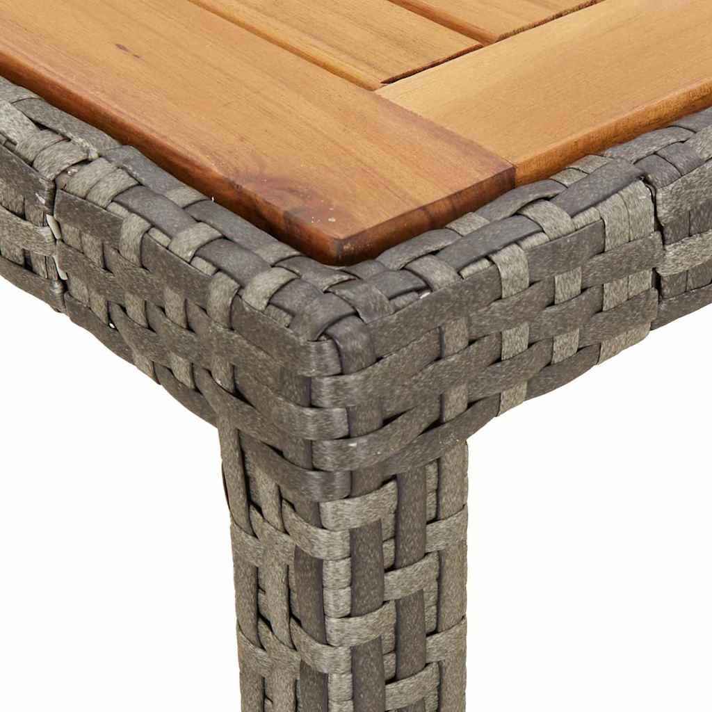 Tavolo da Giardino Grigio 150 x 90 x 75 cm polyrattan