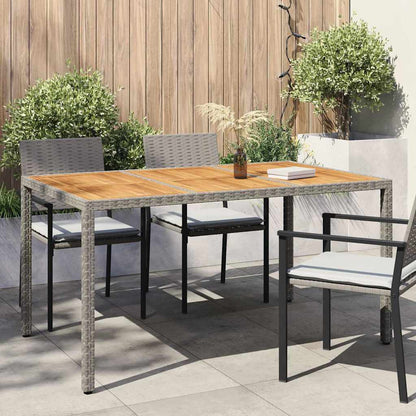 Tavolo da Giardino Grigio 150 x 90 x 75 cm polyrattan