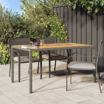 Tavolo da Pranzo da Giardino Grigio 150 x 90 x 75 cm polyrattan
