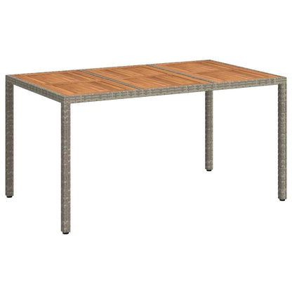 Tavolo da Giardino Grigio 150 x 90 x 75 cm polyrattan | homemem39