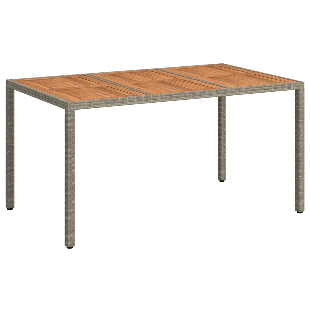 Tavolo da Giardino Grigio 150 x 90 x 75 cm polyrattan