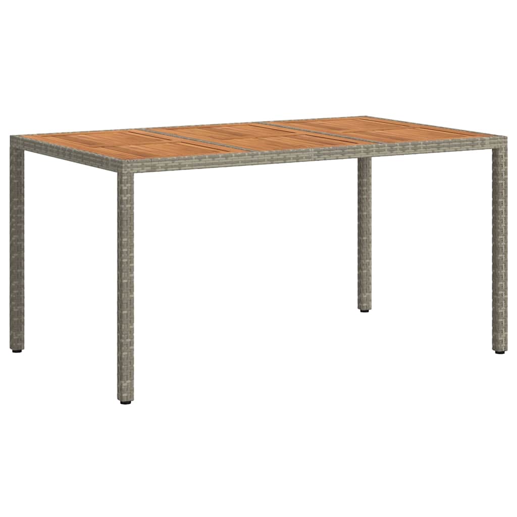 Tavolo da Giardino Grigio 150 x 90 x 75 cm polyrattan