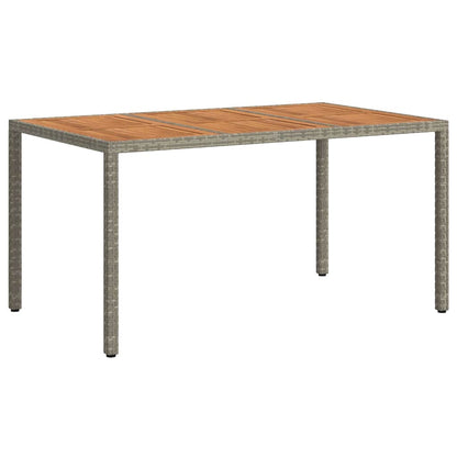 Tavolo da Giardino Grigio 150 x 90 x 75 cm polyrattan