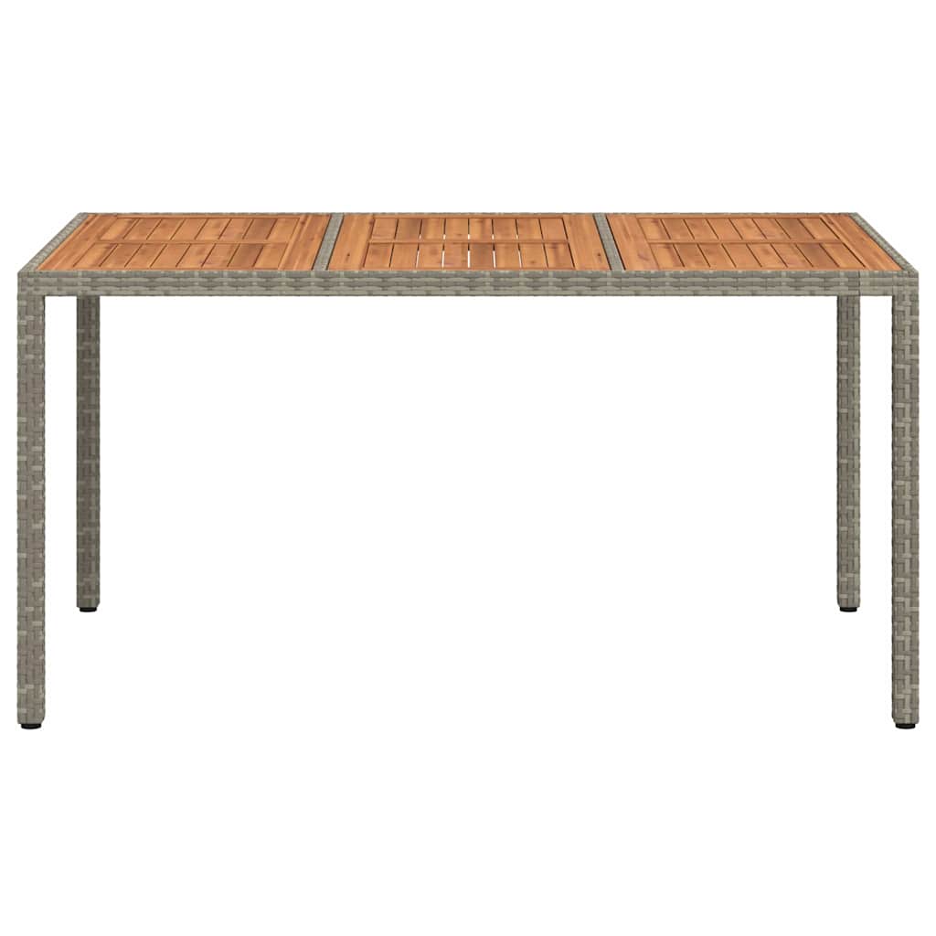 Tavolo da Pranzo da Giardino Grigio 150 x 90 x 75 cm polyrattan