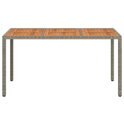 Tavolo da Pranzo da Giardino Grigio 150 x 90 x 75 cm polyrattan