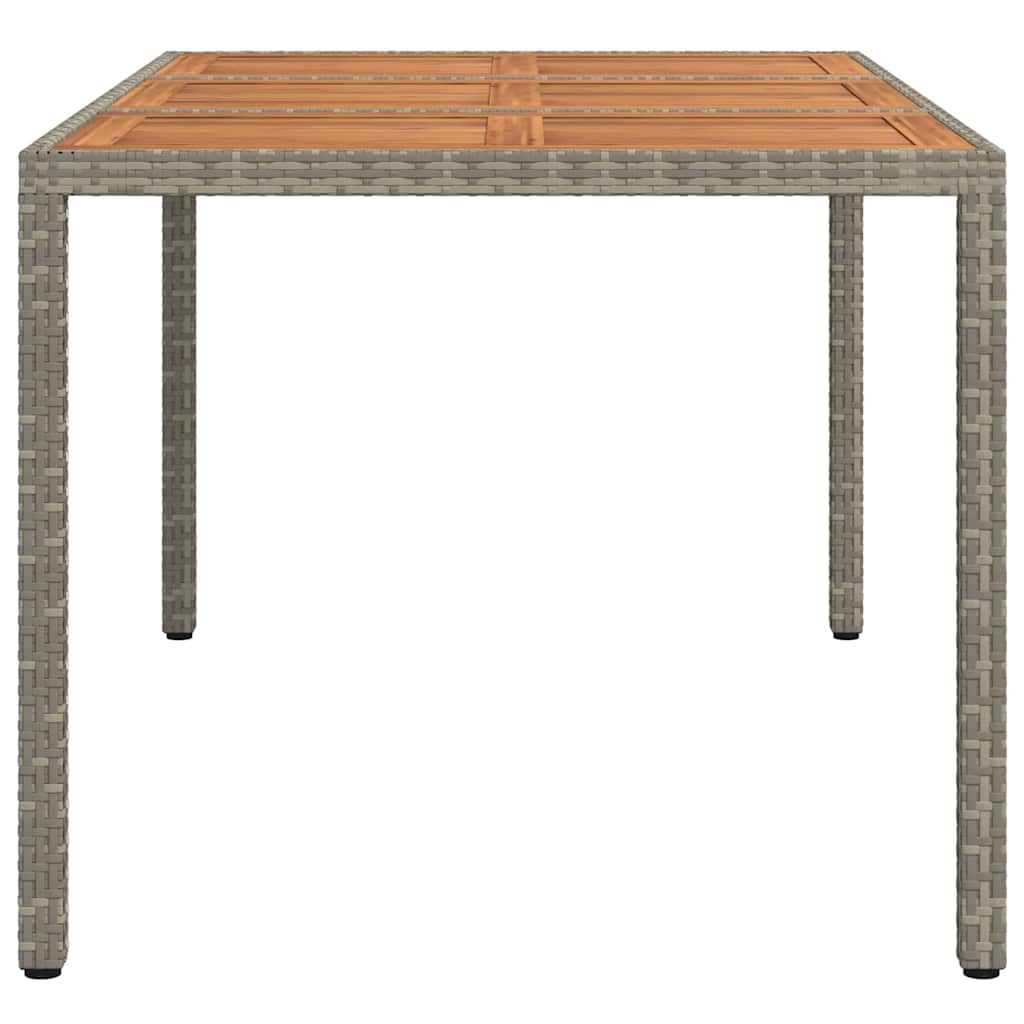 Tavolo da Pranzo da Giardino Grigio 150 x 90 x 75 cm polyrattan