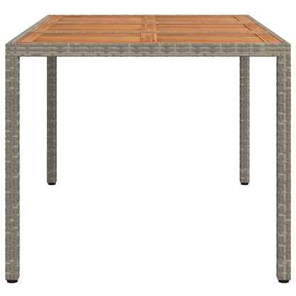 Tavolo da Pranzo da Giardino Grigio 150 x 90 x 75 cm polyrattan