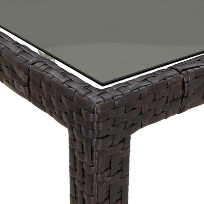 Tavolo da Giardino Marrone 190 x 90 x 75 cm polyrattan | homemem39