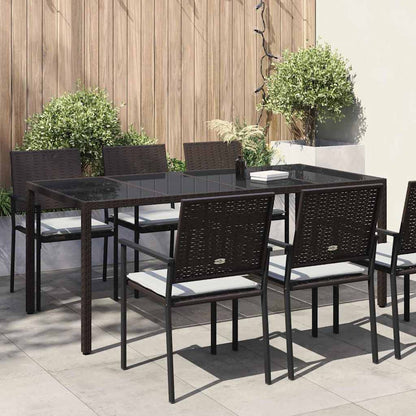 Tavolo da Giardino Marrone 190 x 90 x 75 cm polyrattan