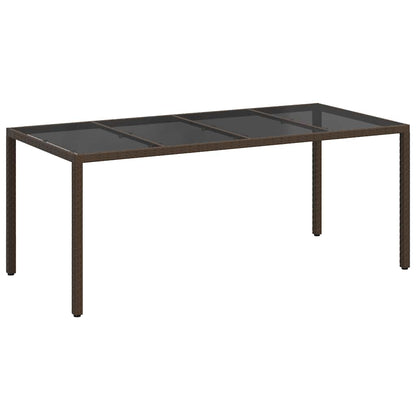 Tavolo da Giardino Marrone 190 x 90 x 75 cm polyrattan | homemem39