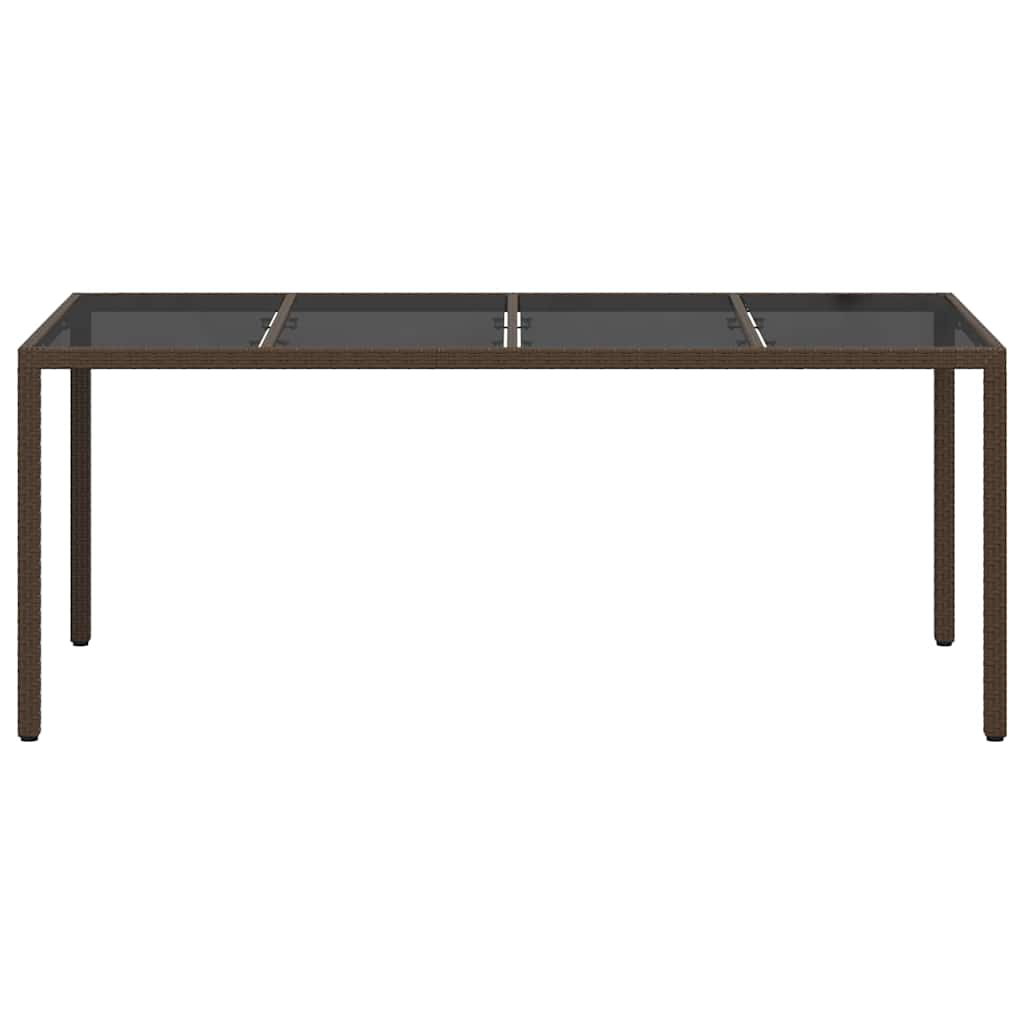 Tavolo da Giardino Marrone 190 x 90 x 75 cm polyrattan