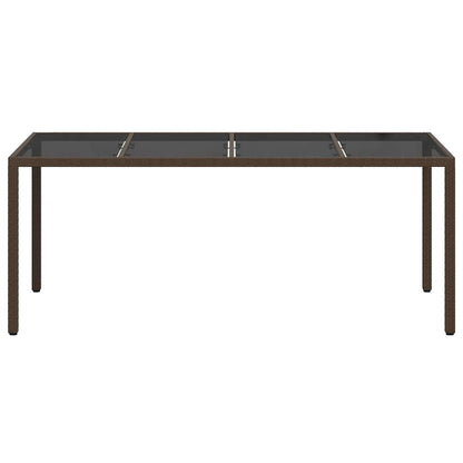 Tavolo da Giardino Marrone 190 x 90 x 75 cm polyrattan