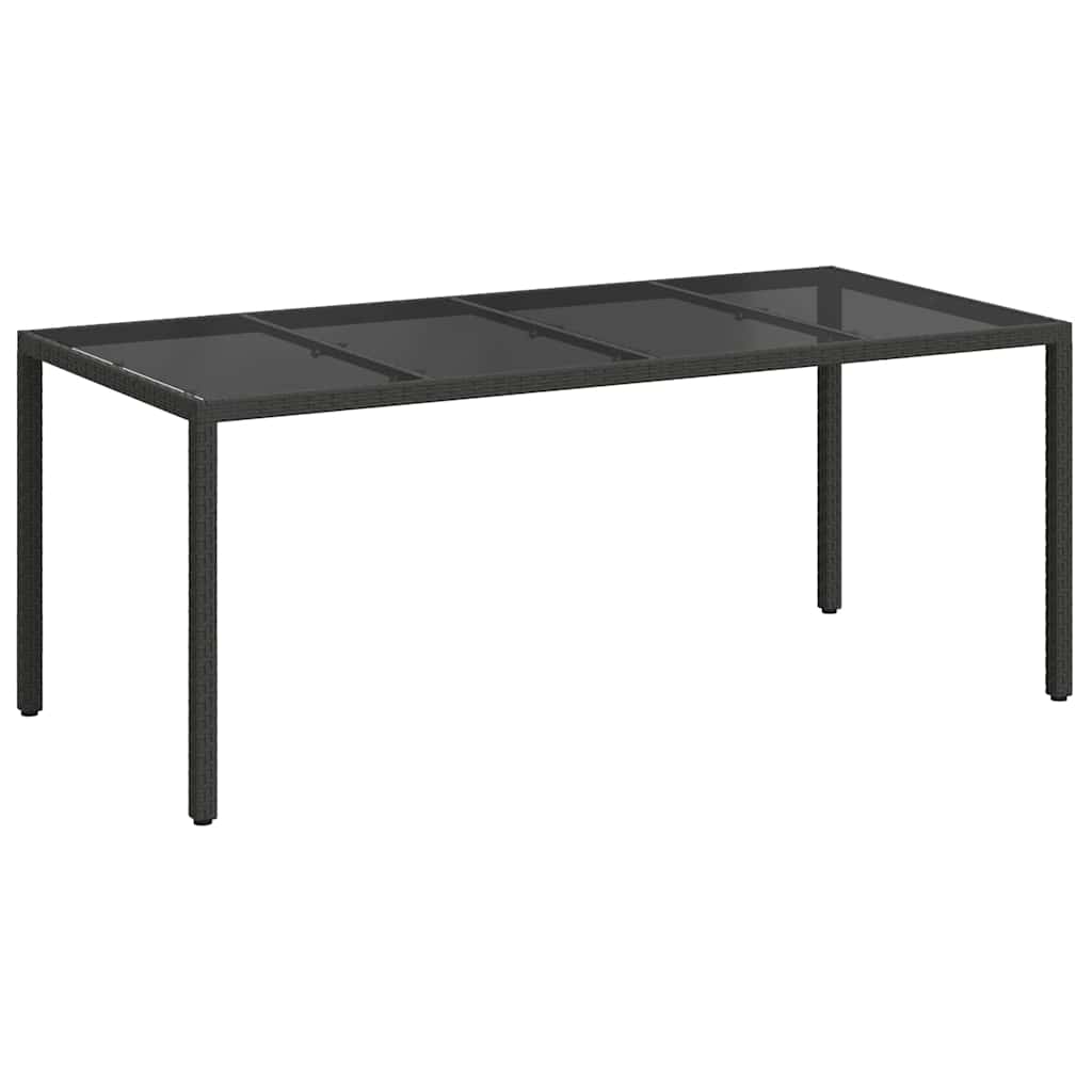 Tavolo da Giardino Nero 190 x 90 x 75 cm polyrattan | homemem39