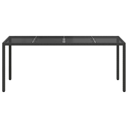 Tavolo da Giardino Nero 190 x 90 x 75 cm polyrattan