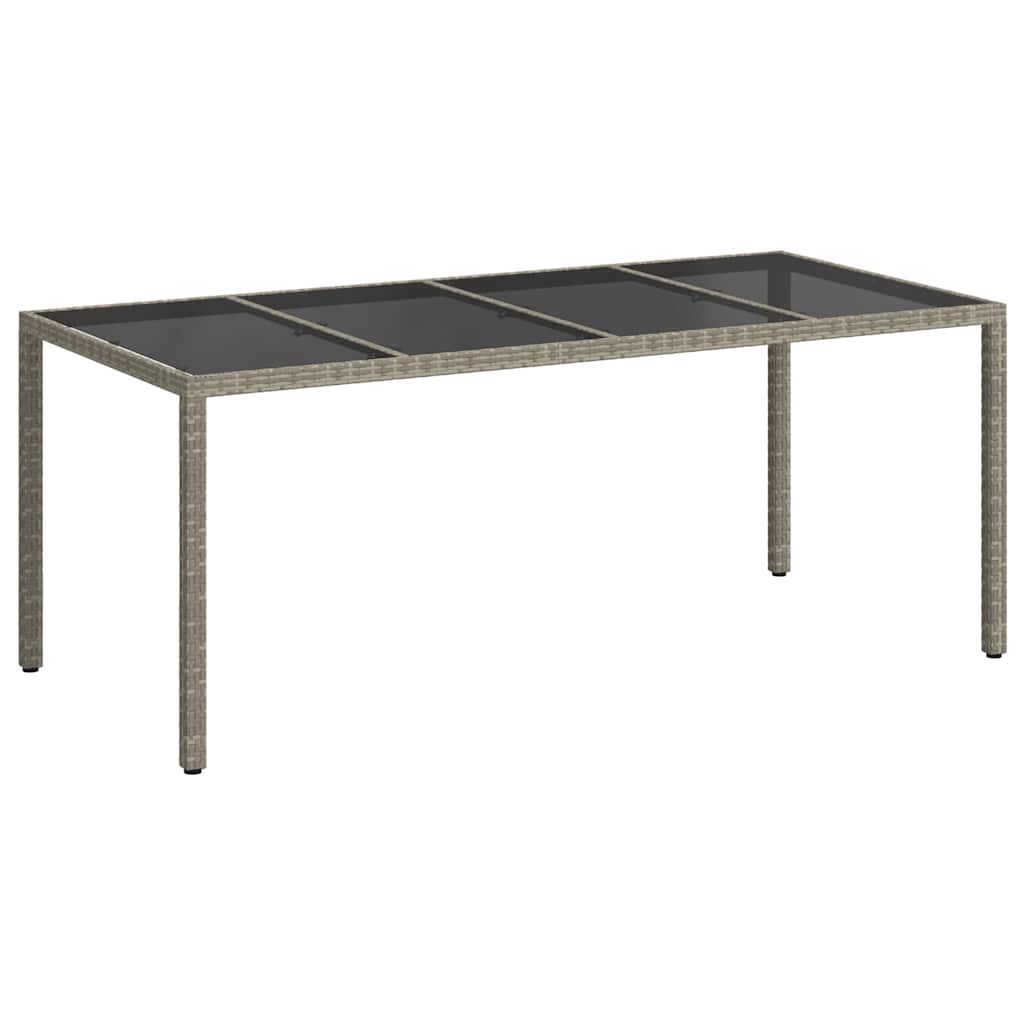 Tavolo da Giardino Grigio 190 x 90 x 75 cm polyrattan | homemem39