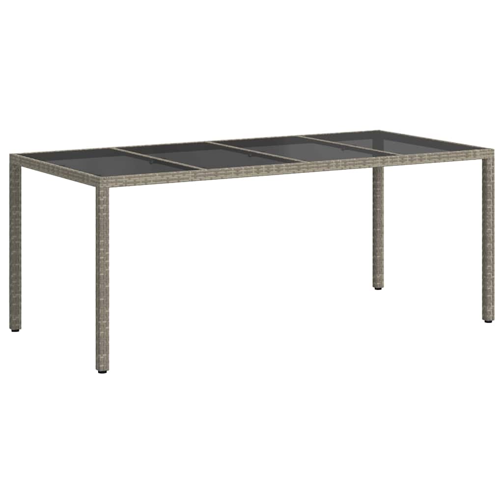 Tavolo da Giardino Grigio 190 x 90 x 75 cm polyrattan