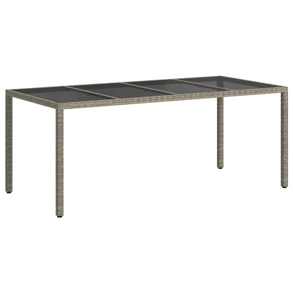 Tavolo da Giardino Grigio 190 x 90 x 75 cm polyrattan