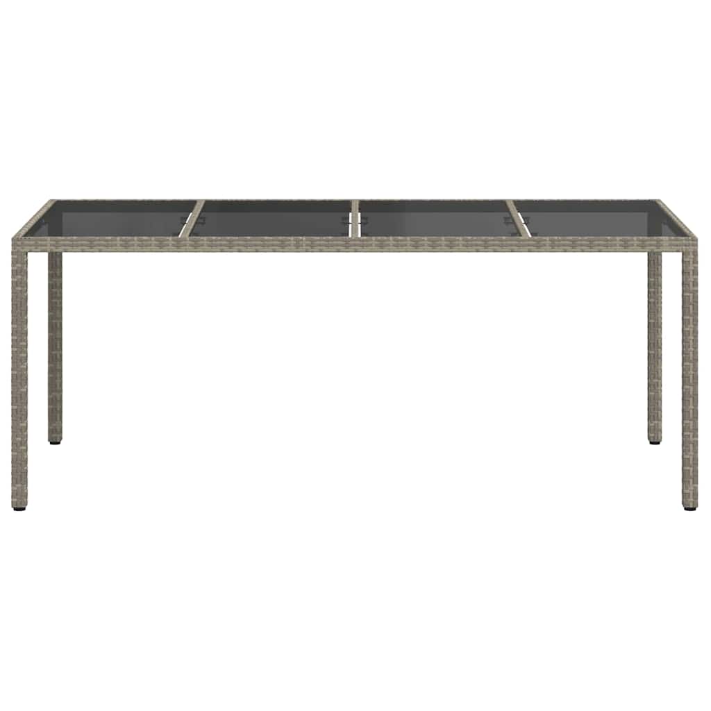 Tavolo da Pranzo da Giardino Grigio 190 x 90 x 75 cm polyrattan