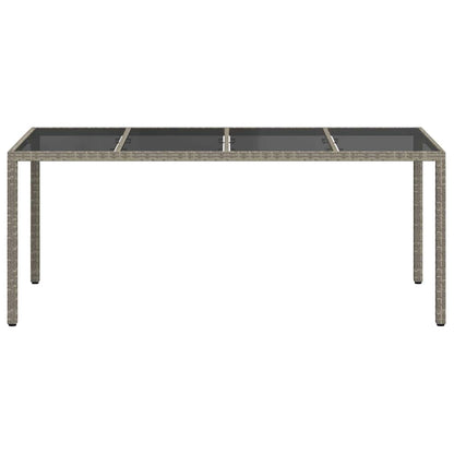 Tavolo da Pranzo da Giardino Grigio 190 x 90 x 75 cm polyrattan