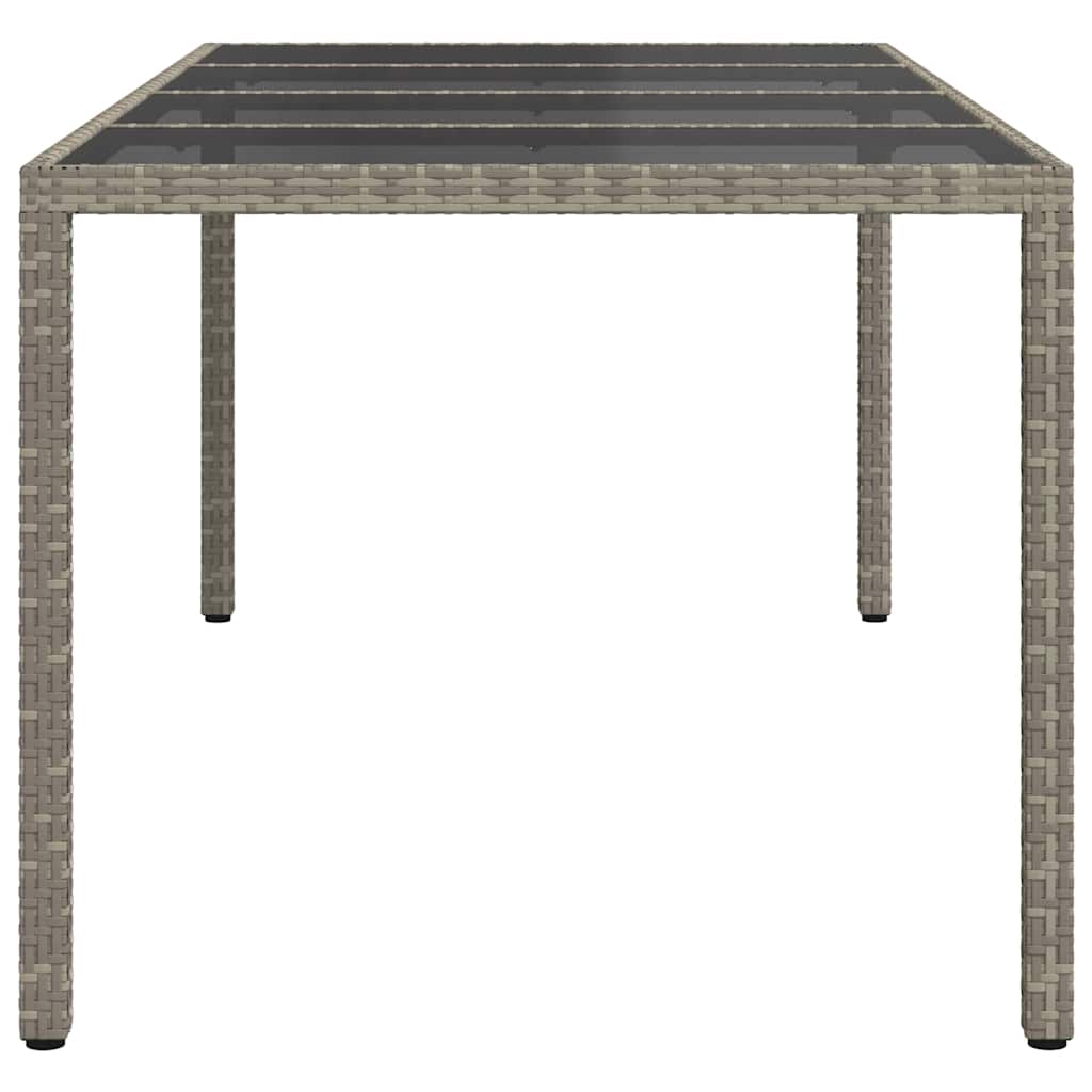 Tavolo da Pranzo da Giardino Grigio 190 x 90 x 75 cm polyrattan