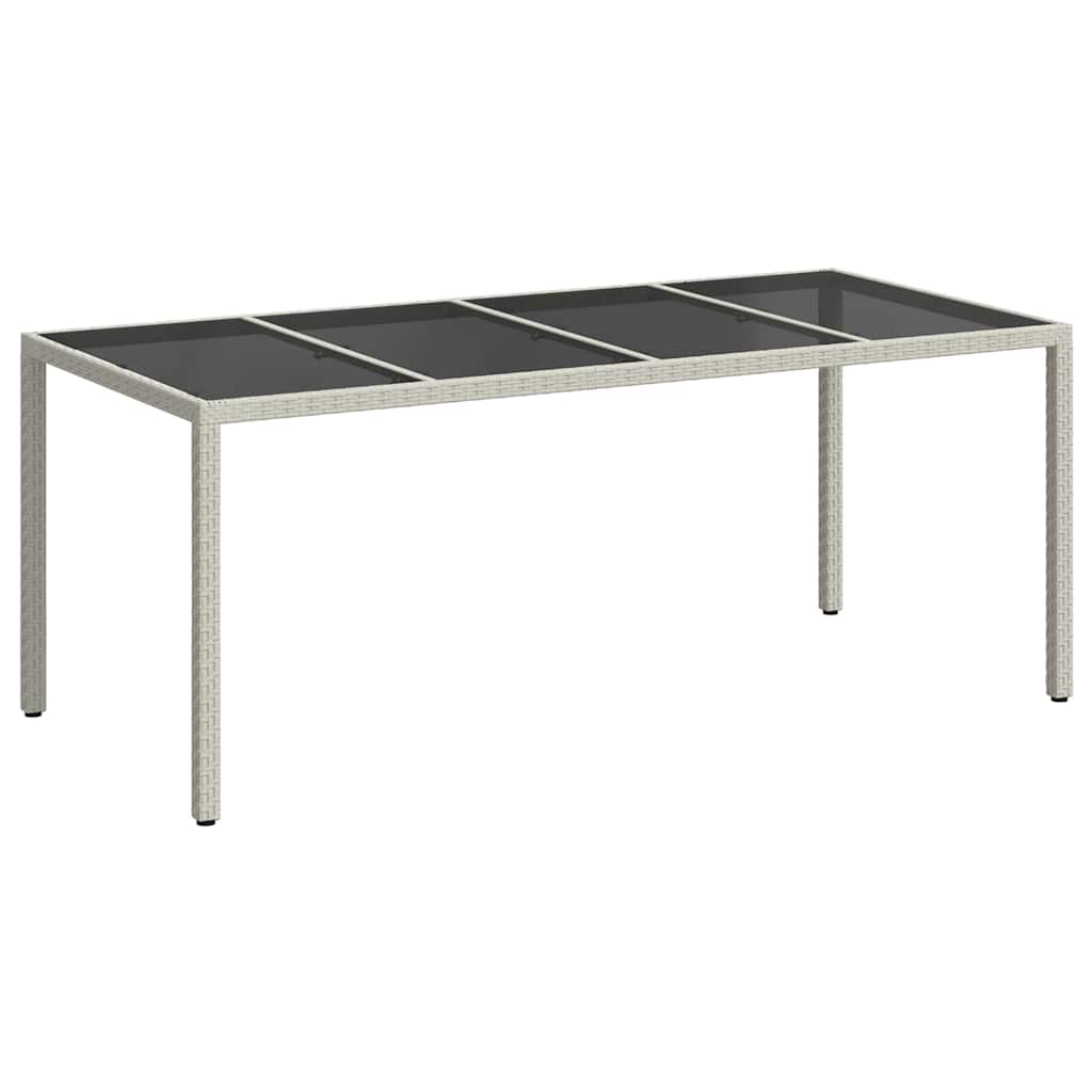 Tavolo da Giardino Bianco 190 x 90 x 75 cm polyrattan