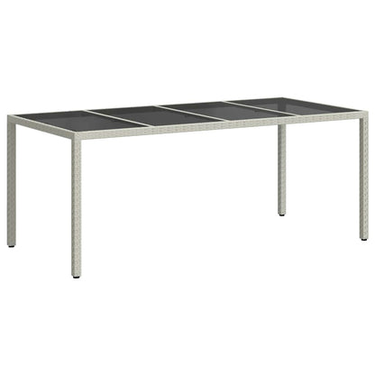 Tavolo da Giardino Bianco 190 x 90 x 75 cm polyrattan