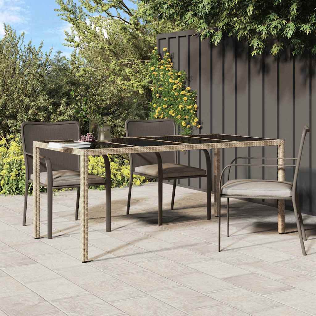 Tavolo da Pranzo da Giardino Beige 190 x 90 x 75 cm polyrattan