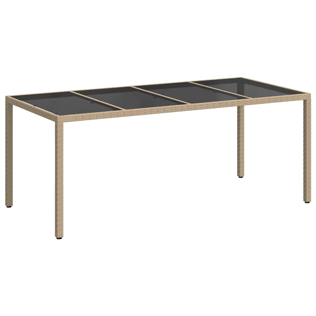Tavolo da Giardino Beige 190 x 90 x 75 cm polyrattan | homemem39