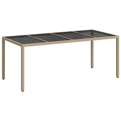 Tavolo da Giardino Beige 190 x 90 x 75 cm polyrattan