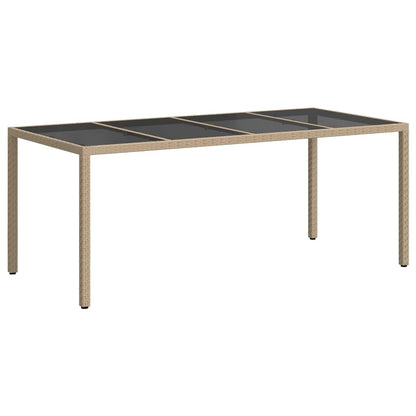 Tavolo da Giardino Beige 190 x 90 x 75 cm polyrattan