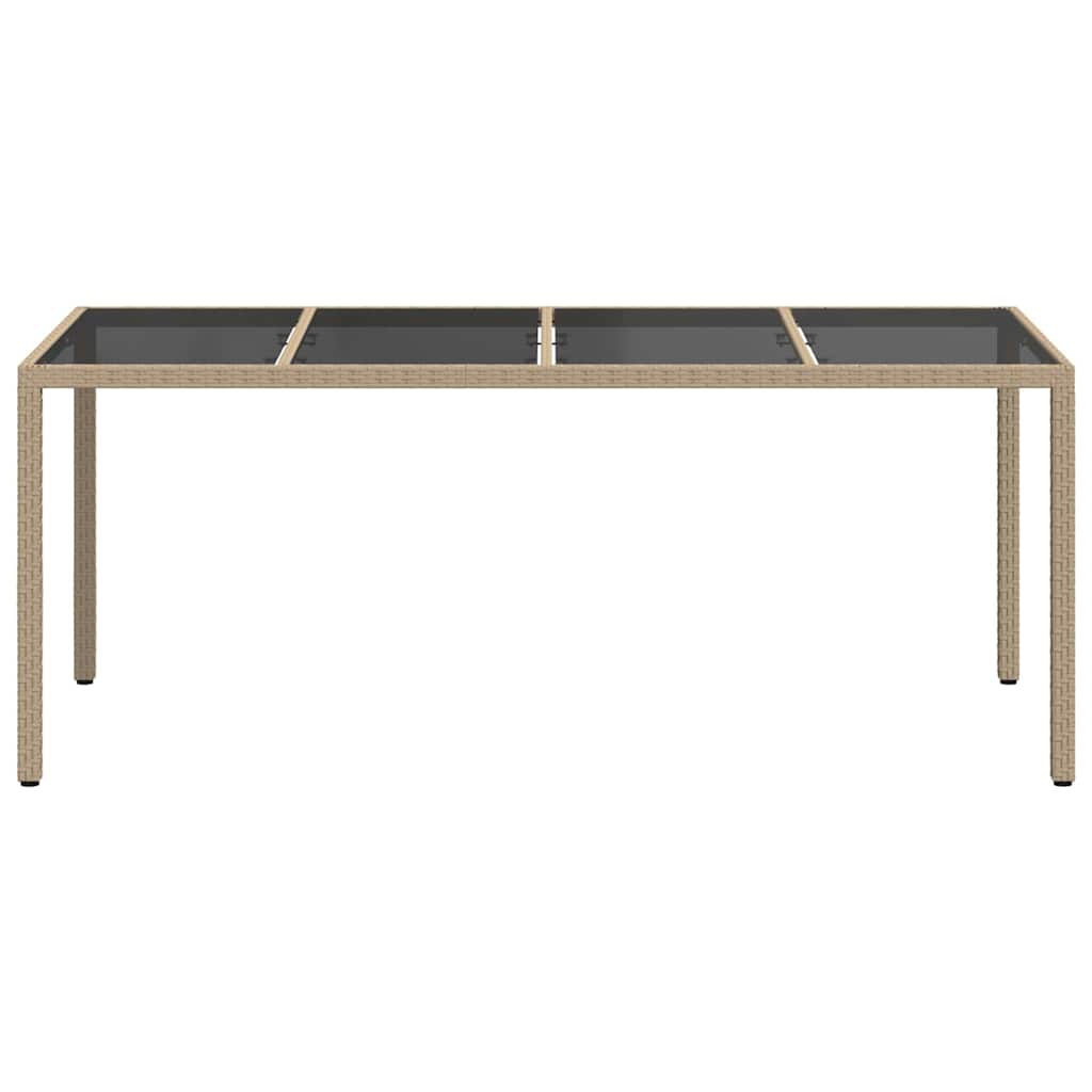 Tavolo da Giardino Beige 190 x 90 x 75 cm polyrattan