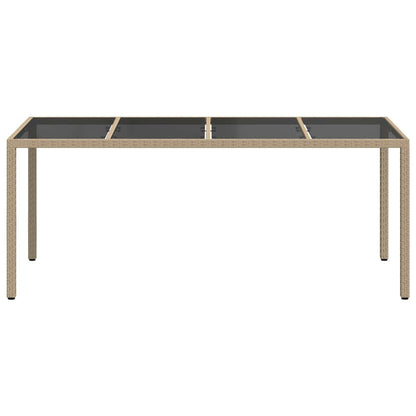 Tavolo da Giardino Beige 190 x 90 x 75 cm polyrattan