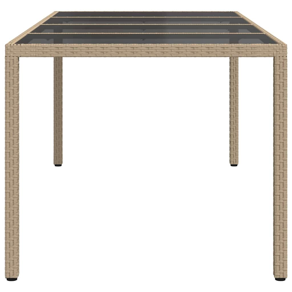 Tavolo da Pranzo da Giardino Beige 190 x 90 x 75 cm polyrattan
