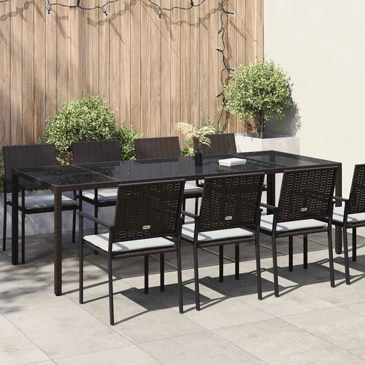 Tavolo da Giardino Marrone 250 x 100 x 75 cm polyrattan