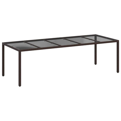 Tavolo da Giardino Marrone 250 x 100 x 75 cm polyrattan