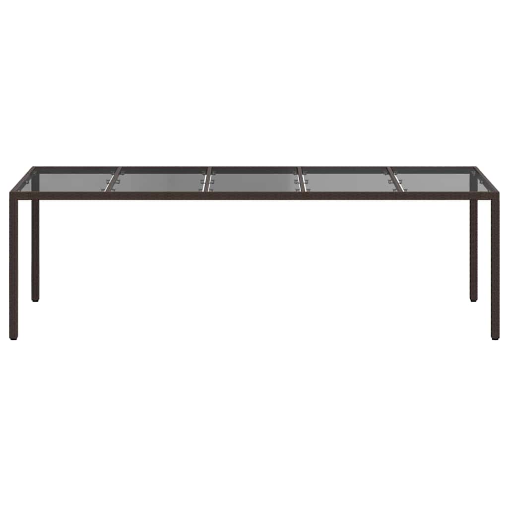 Tavolo da Giardino Marrone 250 x 100 x 75 cm polyrattan
