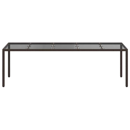 Tavolo da Giardino Marrone 250 x 100 x 75 cm polyrattan