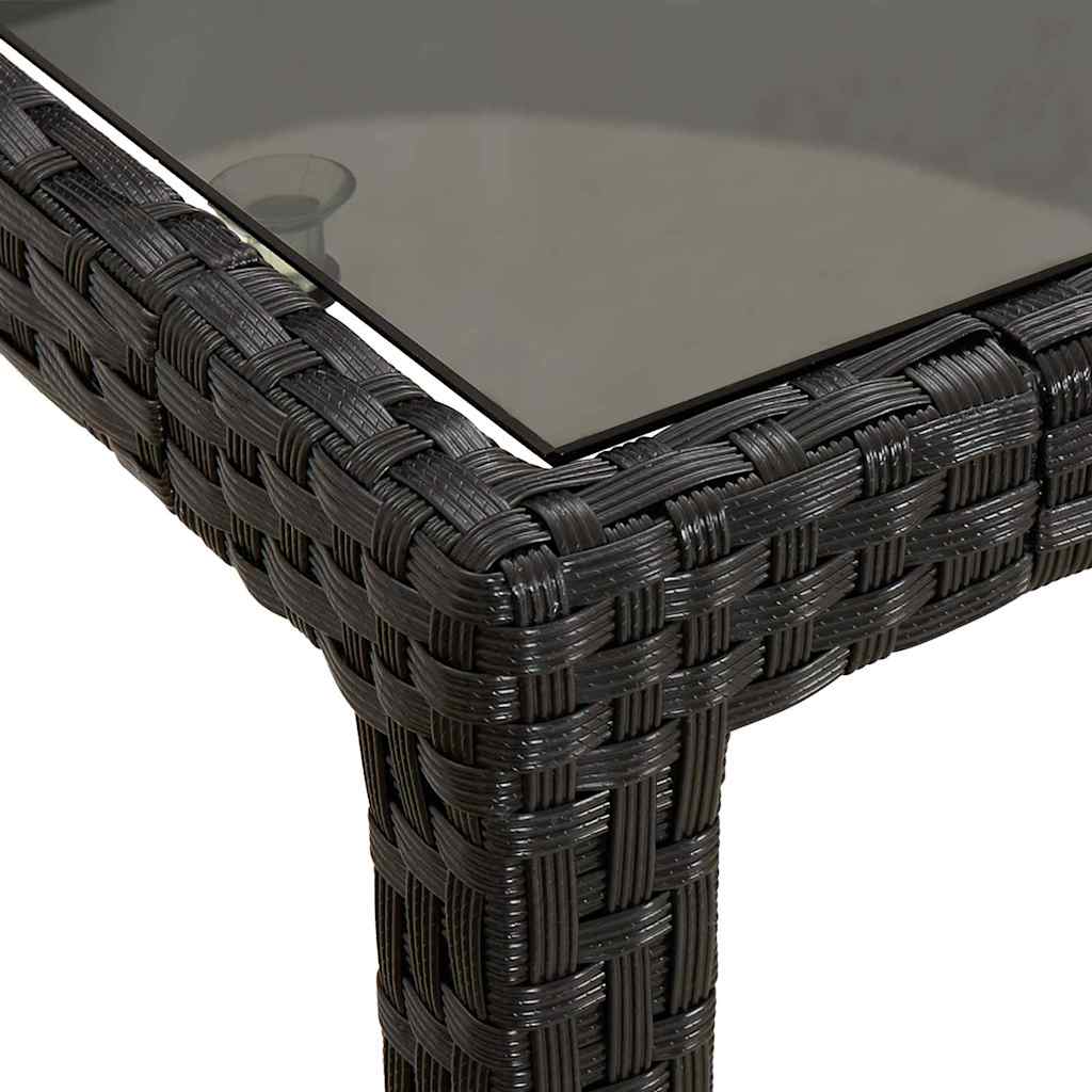 Tavolo da Giardino Nero Puro 250 x 100 x 75 cm polyrattan