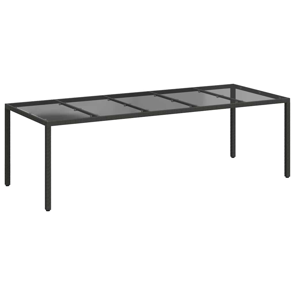 Tavolo da Giardino Nero Puro 250 x 100 x 75 cm polyrattan | homemem39
